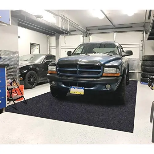 Garage Floor Mat，Absorbent Oil Mat—Floor Mat for Golf Carts,Motorcycles，Protect Garage and Shop Floor Surface，Absorbent Felt and Leak-Resistant Anti-Slip Backing，Reusable/Washable (7'6" x 17")