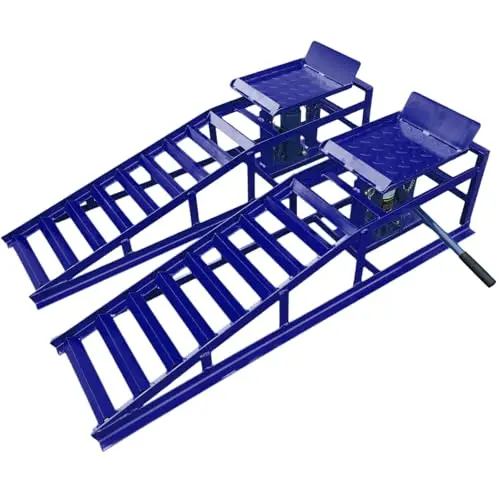 2 Pack Hydraulic Car Service Ramps,Low Profile Car Lift Service Ramps