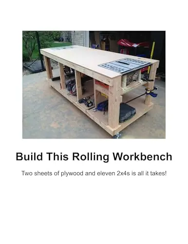 Plans for Rolling Workbench with Table Saw Cutout