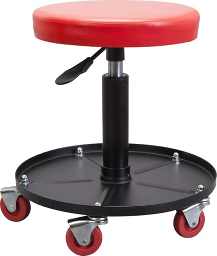 Low-profile rolling mechanic stool for brake and wheel work