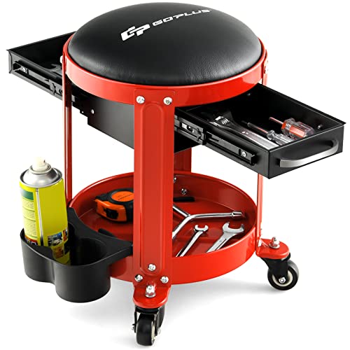Heavy-duty rolling shop stool illustrating shop stool weight capacity