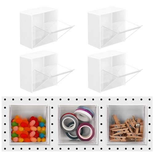 Pegboard bins and accessories for checking pegboard hook compatibility