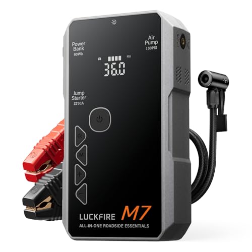 Portable air compressor for tire inflation and garage tasks