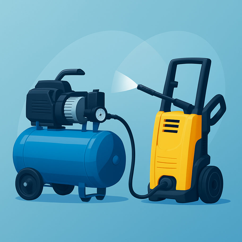 Featured image for Air Compressors vs Pressure Washers: Expert Comparison Guide
