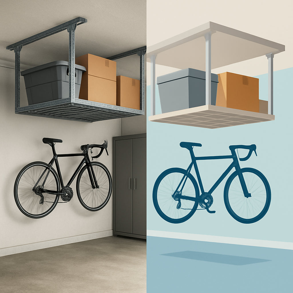 Featured image for Garage Ceiling Storage Lifts vs Garage Bike Storage: Expert Comparison