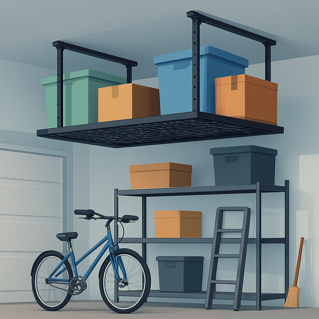 Featured image for Overhead Garage Storage vs Garage Ceiling Storage Lifts: A Comparison