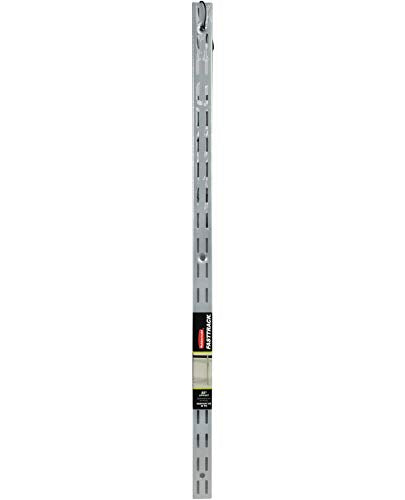 Rubbermaid Garage FastTrack Upright 25" Satin Nickel Wall Mounted Storage System Direct Mount for FastTrack Garage Rail Garage/Home Organization