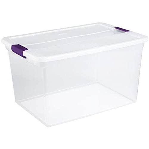 Sterilite 116 Quart and 66 Quart Multipurpose Ultra Storage Tote Box Storage Containers for Home or Office Organization, Clear, 4 Pack and 6 Pack