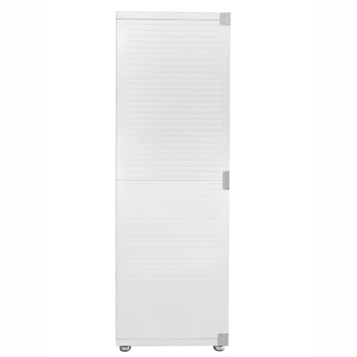 UltraGarage Heavy-Duty Metal Storage Cabinet, Industrial Grade Steel Construction with Slatted Doors, Lock Keys,Professional Garage Organization System (White, 48" W x 24" D x 72" H)