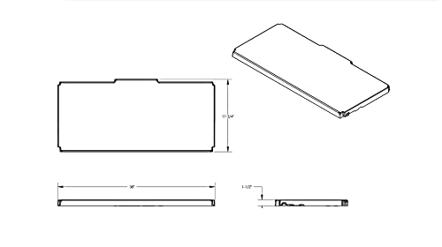 Suncast 38" Platinum Storage Cabinet Shelf for Mega Tall Storage Cabinet, 17.5" Deep, Steel Reinforced, Compatible with Model BMC8000, Made in The USA