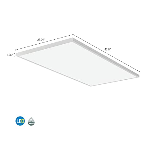 Lithonia Lighting CPANL 2x4 LED Flat Panel Light, 2 ft. by 4 ft. LED Light Panel, Ceiling Lighting Fixture, 4000 Lumens, 3500K/4000K/5000K Switchable CCT, Includes Direct Ceiling Mount Bracket, White
