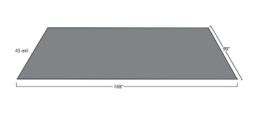 G-Floor Lite Diamond Tread Pattern Slate Grey Vinyl Rollout Garage Flooring Protector Mat for the Garage and Beyond - 7'6" x 14' Size