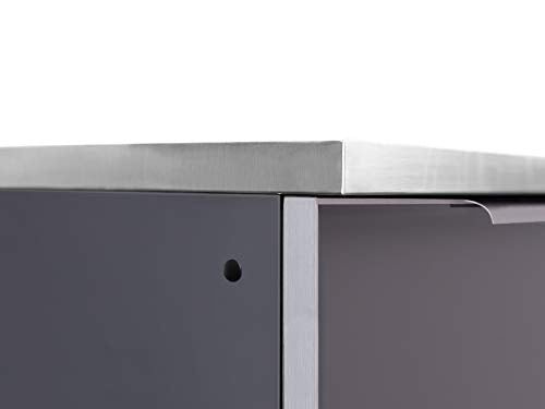 NewAge Products Outdoor Kitchen Classic Series Aluminumn Slate Gray 32in 2 Door Base Cabinet, 70201