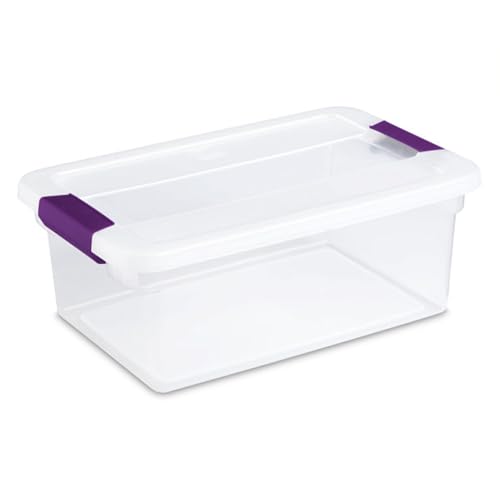 Sterilite 24-Pack ClearView Latch Box, Stackable Storage Organizer Bins for Home, 15 Quart