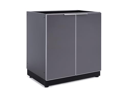NewAge Products Outdoor Kitchen Classic Series Aluminumn Slate Gray 32in 2 Door Base Cabinet, 70201