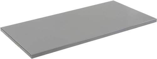 Global Industrial Adjustable Height Workbench C-Channel Leg, 48" W x 30" D, 1-3/4" Steel Top with Square Edge, 2000 Lbs. Capacity, Gray, Industrial Workbench