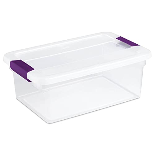 Sterilite 66 Quart Clear Latch Lid Storage Container Tote, 12 Pack, and 15 Quart Clear Latch Lid Storage Container Tote, 12 Pack for Home Organization