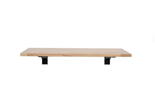 SafeRacks Heavy Duty Wall Mounted Folding Table | Collapsible Workbench with Soft Close Dampers | 48” or 60” Options | Holds Up to 500 lb | Folds Flat Against the Wall (48")