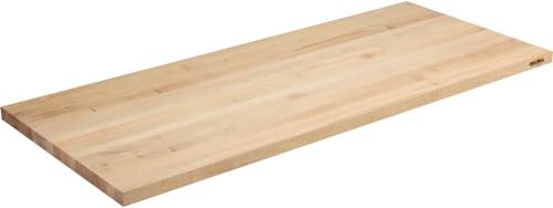 Global Industrial Adjustable Height Workbench, 60" W x 30" D, 1-3/4" Thick Maple Butcher Block with Square Edge, 2000 Lbs Capacity, Gray, Industrial Workbench