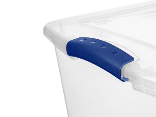 (2pack) 66 Quart Clear Plastic Storage Bins with Latch Lid, Extra Large Stackable Storage Containers for Home Organization, Heavy-Duty Plastic Storage Totes for Clothes, Blankets, Seasonal Items