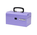 Portable Mini Toolbox 10.83-in W x 5.91-in H x 5.91-in D purple Steel Tool Box, makeup orginaztion, craft storage