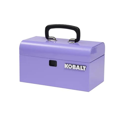 Portable Mini Toolbox 10.83-in W x 5.91-in H x 5.91-in D purple Steel Tool Box, makeup orginaztion, craft storage