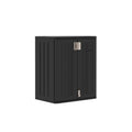 Suncast Base Storage Cabinet for Garage Organization - 9 Cu. Ft. Lockable 2-Shelf Organizer for Garden Supplies, Paint Cans & Outdoor Tools, Multi-Wall Resin Construction, Black