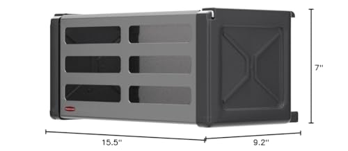Rubbermaid FastTrack Rail Access Bin Garage Organization Bin for Sports Equipment/Gardening Supplies/Shed/Home/Garage/Item Storage