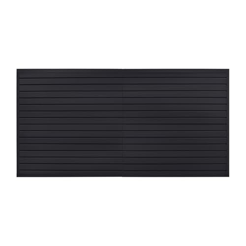 VEVOR Slat Wall Paneling, 8 x 4 ft, PVC Garage Slatwall without Accessories, Black Slat Wall Easy-to-Install Adjustable Slatwall Panel with Coupling Structure & DIY Cutting, Fits for Storage & Display