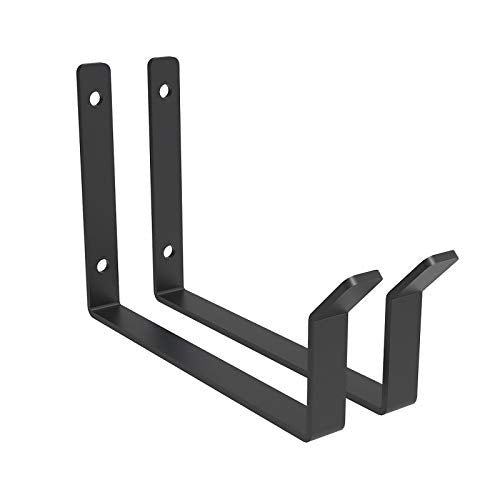 FLEXIMOUNTS 2 Pack Add On Storage Utility Hook Accessory for Garage Ceiling Rack, Max Weight Capacity up to 35lbs, Black