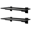 MOLIGOU 2 Pcs Metal Slatwall Shelves, 24 x 10 inch Heavy Duty Slat Wall Hanging Shelf, Slatwall Organizer Shelves for Garage, Retail, Home Storage
