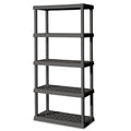 Sterilite 3-Pack 5 Shelf Unit, Heavy-Duty Shelving Storage Rack for Home and Garage, Gray - Multipurpose Plastic Organizer Shelves for Smart Organization