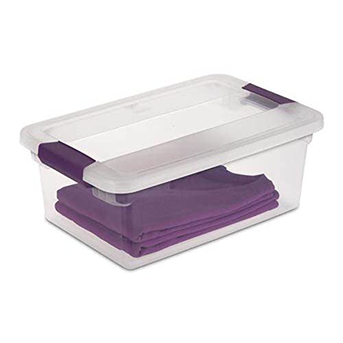 Sterilite 15 Quart Clear Plastic Storage Container Tote, 12 Pack, and 6 Quart Clear Plastic Storage Container Bins, 12 Pack with Lids for Organization