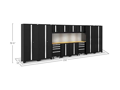 NewAge Products Bold Series Black 14 Piece Set, Garage Cabinets, 63271