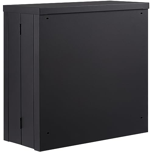 VEVOR Foldable Wall Cabinet, Metal Garage Locker Mounted 26" Small Tool Chest 240 LBS Loading Capacity Adjustable Shelf Magnetic Door File for Warehouse Office Home Black