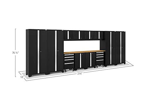 NewAge Products Bold Series Black 14 Piece Set, Garage Cabinets, 63265