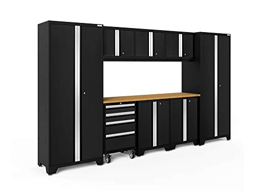 NewAge Products Bold Series Black 9 Piece Set, Garage Cabinets, 63151