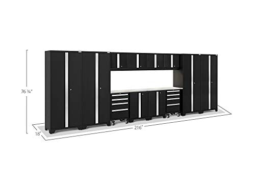 NewAge Products Bold Series Black 14 Piece Set, Garage Cabinets, 63268