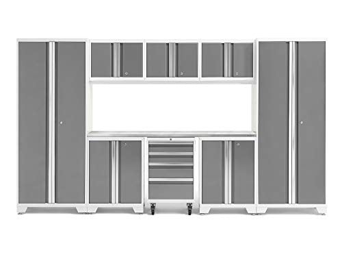 NewAge Products Inc. Bold Series White 9 Piece Set, Garage Cabinets, 54995