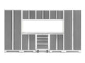 NewAge Products Inc. Bold Series White 9 Piece Set, Garage Cabinets, 54995