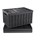 VEVOR 65L Collapsible Storage Bins with Lids 3 Packs, Stackable Utility Crates with Handles, Large Folding Containers for Organizing Tools, Books, Food, Drinks, Camping&Transport