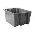 Rubbermaid Commercial Palletote Storage Stack and Nest Box, 1.3 Cu. Ft, Gray Tote, for Warehouse/Garage/Cleaning/Maintenance