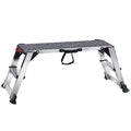 VEVOR Folding Work Platform, 40"×12"×20" Aluminum Drywall Stool Ladder, 660 lbs Load Capacity Heavy Duty Work Bench w/Non-Slip Feet, Ideal for Washing Vehicles, Cleaning, Painting, Decorating