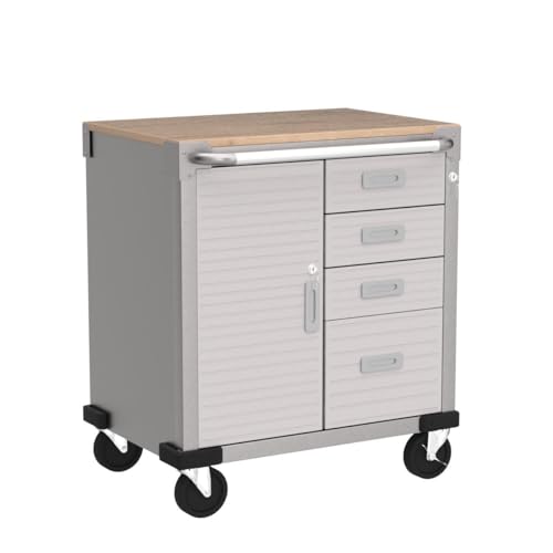 Seville Classics UltraHD Rolling Storage Cabinet with Drawers