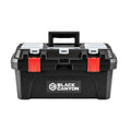 Black Canyon 17 Inch Plastic Tool Box, Support up to 44 lbs,Dual-Layer Design, Flexible for Stacking, Top-Lid Storage, Ideal for DIY, Workshop