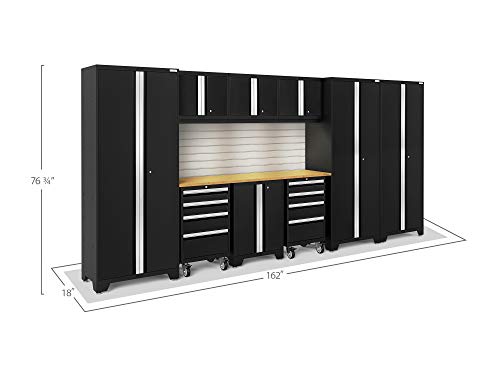 NewAge Products Bold Series Black 10 Piece Set, Garage Cabinets, 63255