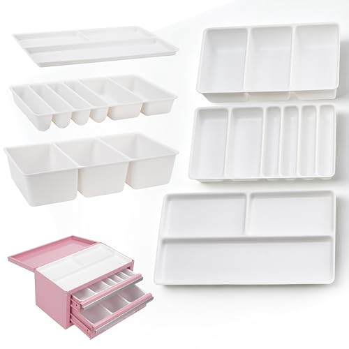 LUVCOSY 6 PCS Tool Box Organizer Tray for Kobalt 2-Drawer Mini Tool Box with Friction Slide (OLD Version), Tray Storage for Kobalt Tool Box, Toolbox Organization Accessories (Box NOT Included)