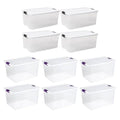 Sterilite 116 Quart and 66 Quart Multipurpose Ultra Storage Tote Box Storage Containers for Home or Office Organization, Clear, 4 Pack and 6 Pack