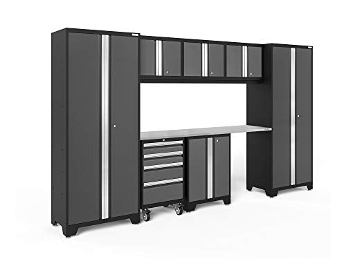 NewAge Products Bold Series Gray 8 Piece Set, Garage Cabinets, 50404