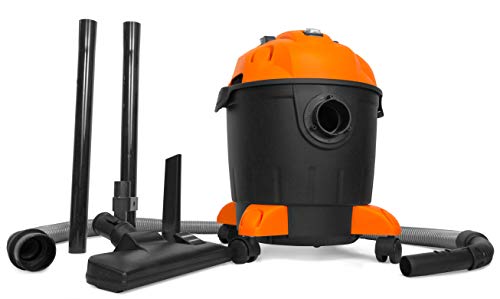 WEN VC4710 10-Amp 5-Gallon Portable HEPA Wet/Dry Shop Vacuum and Blower with 0.3-Micron Filter, Hose, and Accessories,Orange